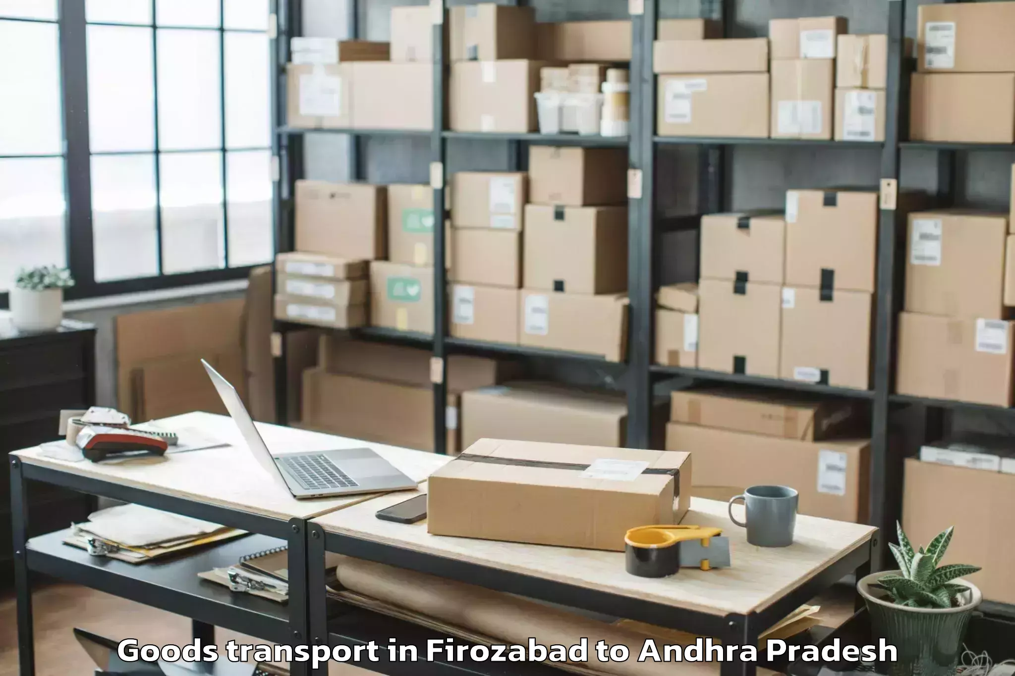 Book Your Firozabad to Vadlamudi Goods Transport Today